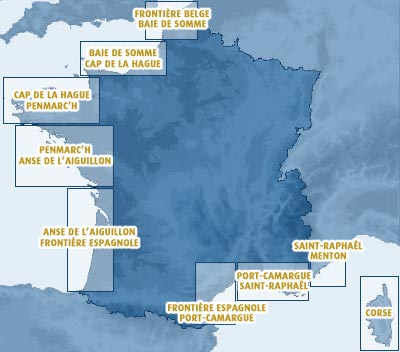 Découpage des zones côtières Météo-France