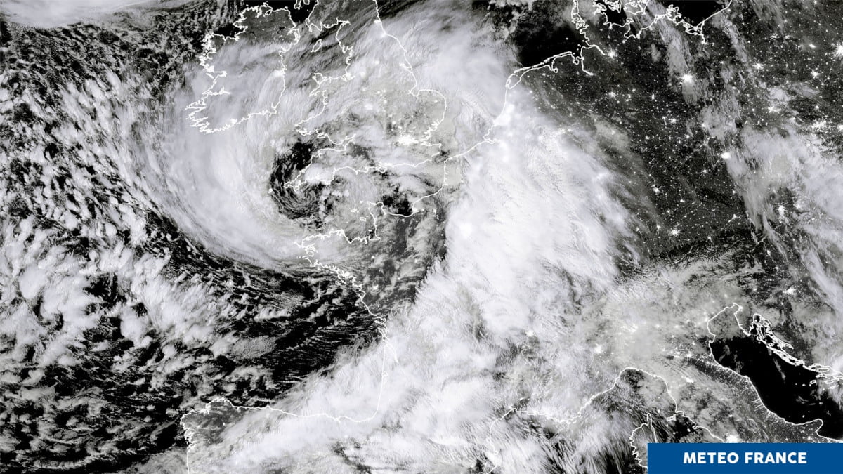 Image satellite de la tempête Ciaran