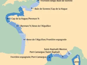 Découpage zones côtières françaises