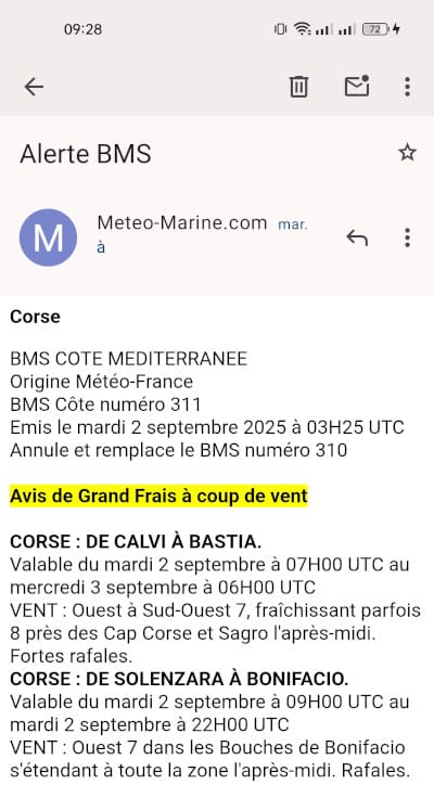 Exemple Alerte BMS